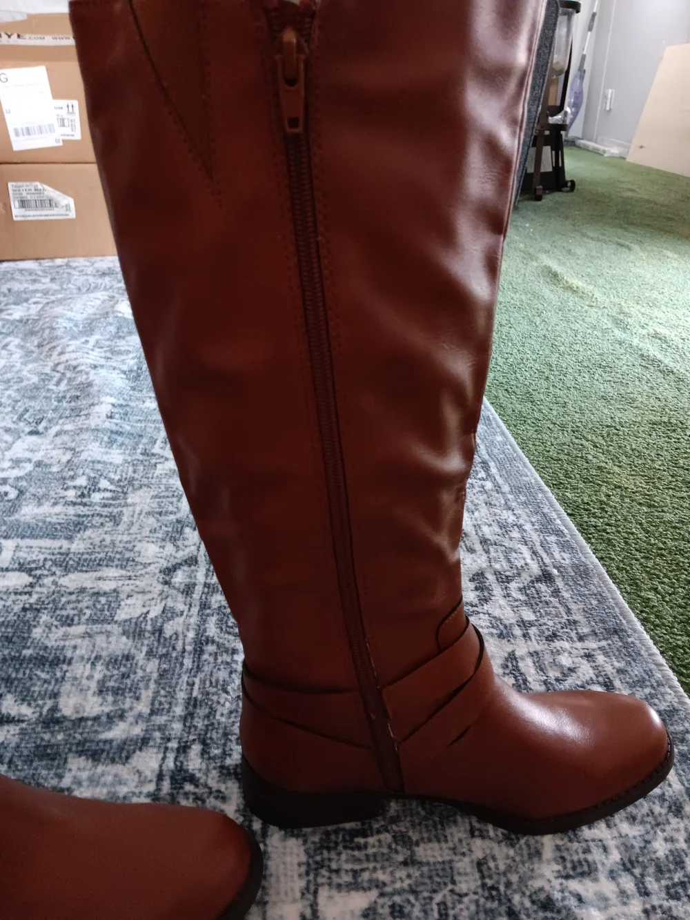 Women's Tall Brown Leather Riding Boots Style & Co Size 7